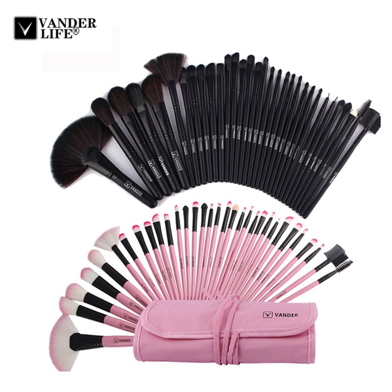 VANDER Makeup Professional Cosmetics Brush Sets 32Pcs with Pouch Bag