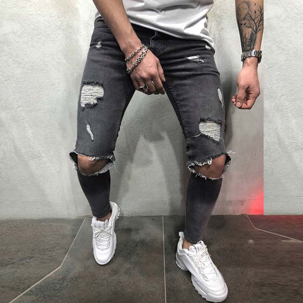 New Fashion Mens Jeans Skinny Stretch Denim