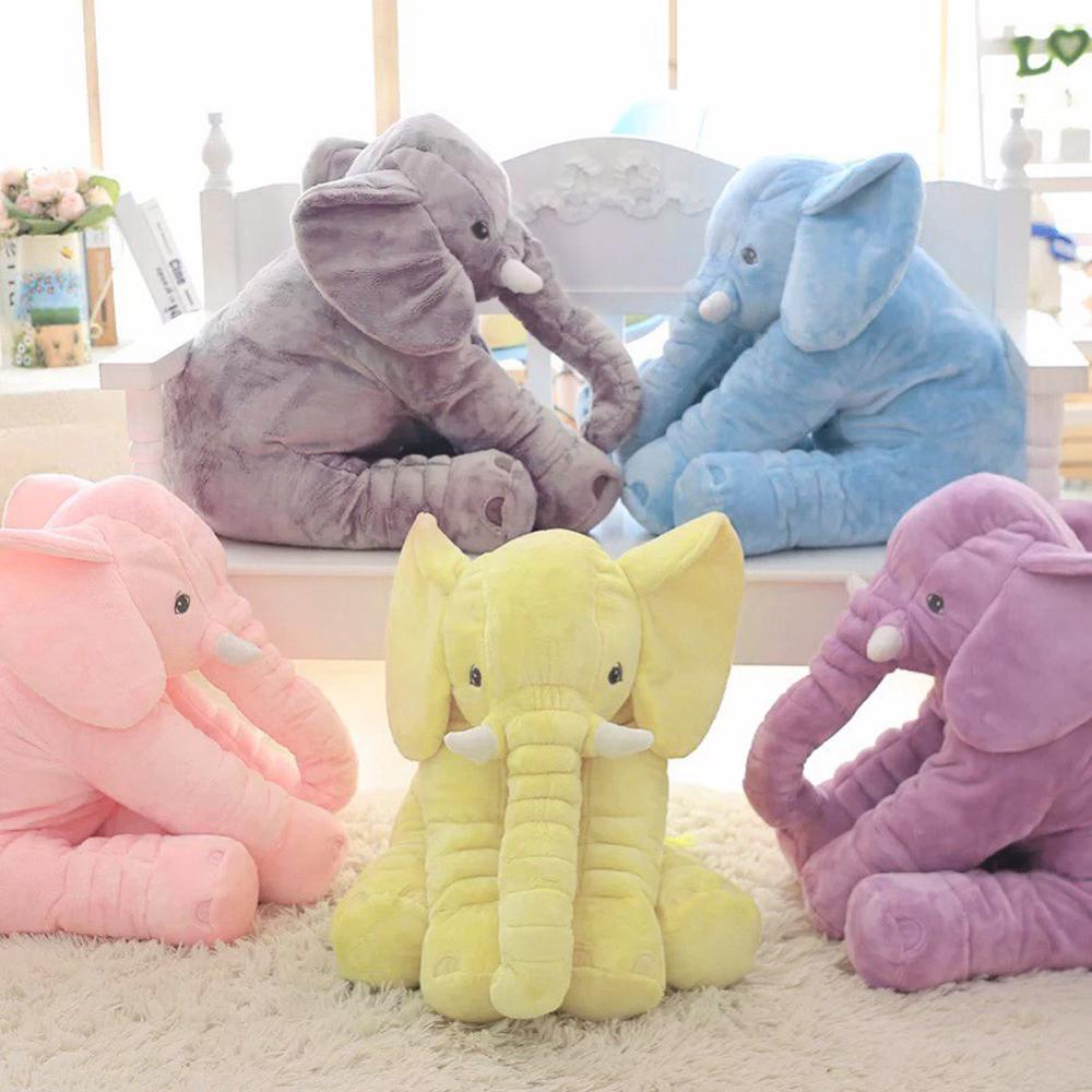 Cute Stuffed Elephant Plush - Sleeping Back Cushion