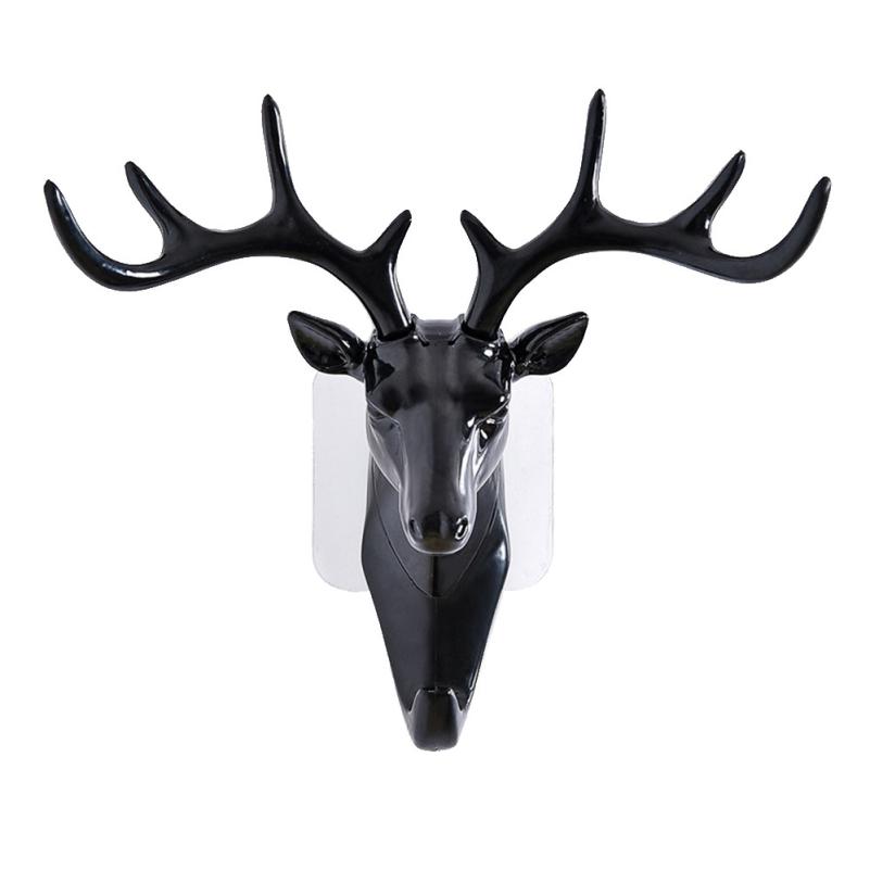 Deer Head Animal Self Adhesive Clothing Display Racks Hook