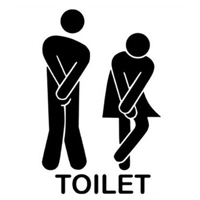 Cute Washroom Removable Wall Stickers