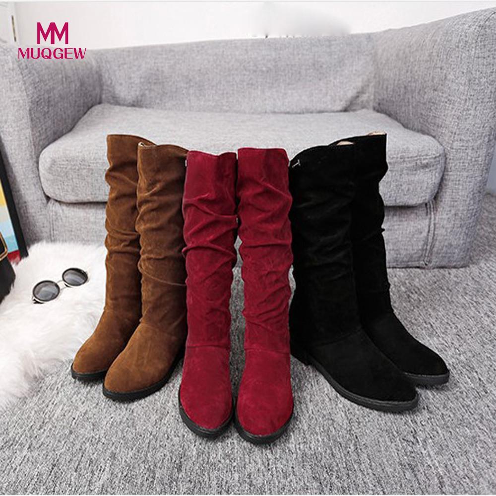 Women Sweet Stylish Flat Flock Snow Boots