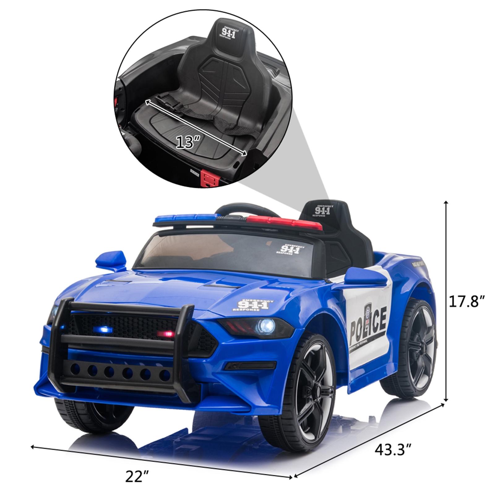 Kids Police Sports Car 1