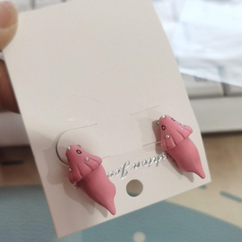 Cute Animal Bite Earrings | 3D Clay Earrings | Cartoon Earrings - Image 3