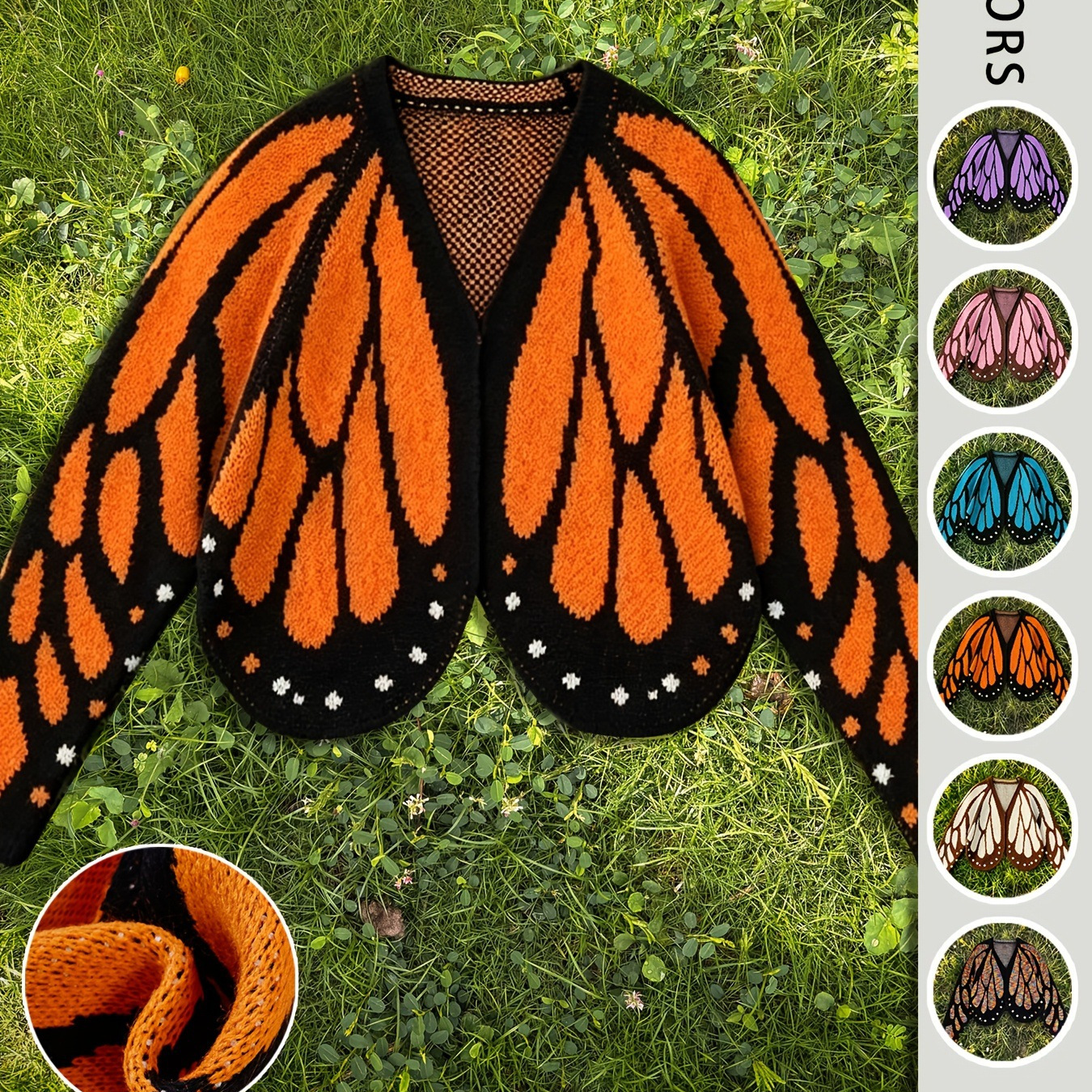 Women's Butterfly Knit Cardigan Sweater - Image 4