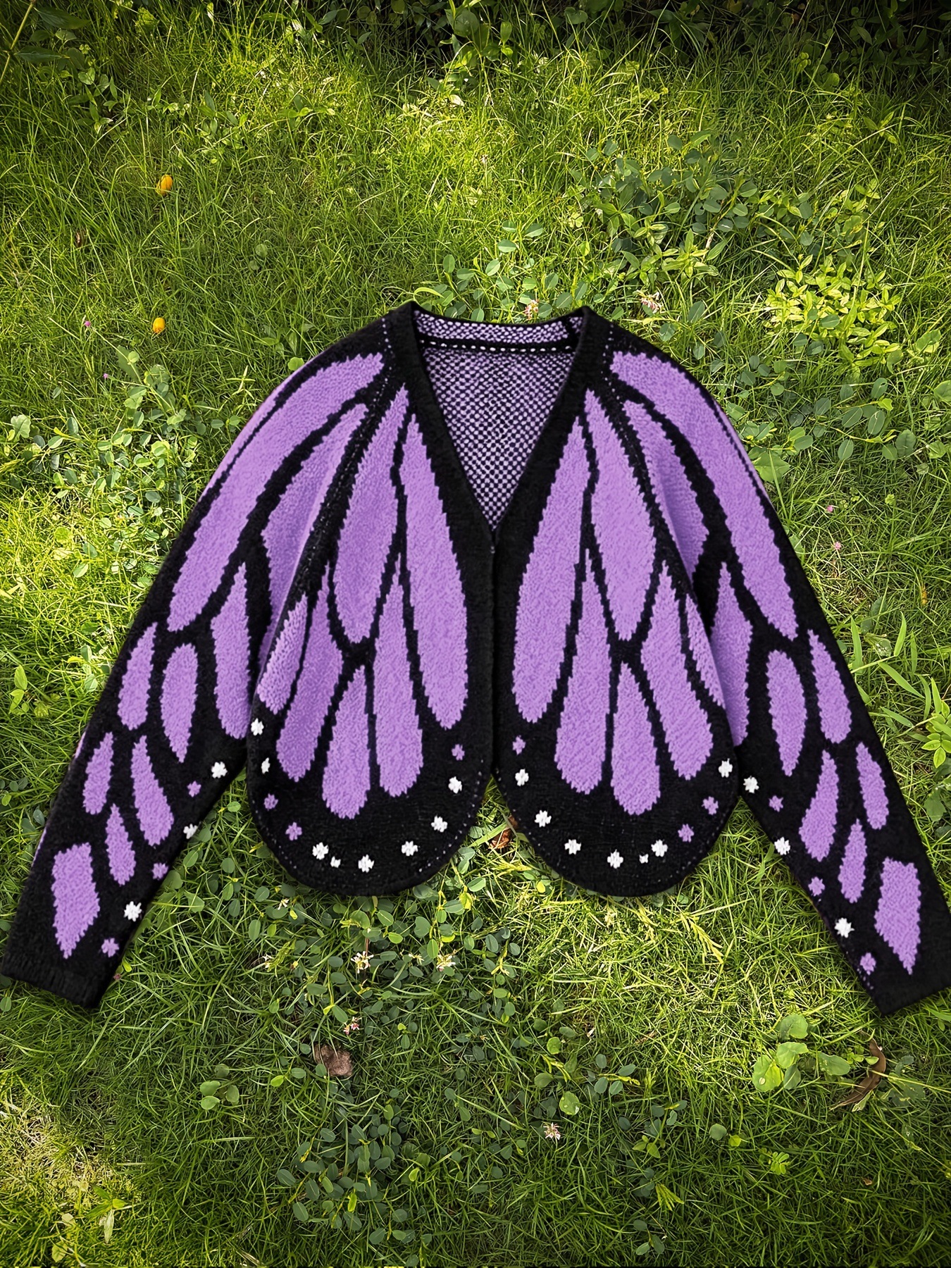 Women's Butterfly Knit Cardigan Sweater - Image 3