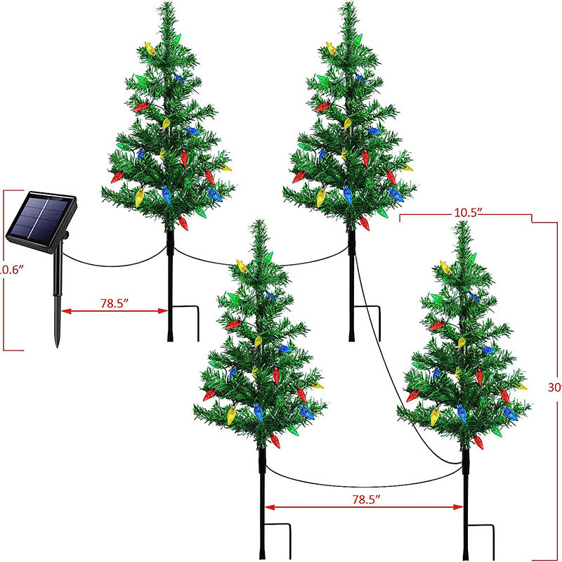 Solar Christmas Tree Outdoor Courtyard Decoration Landscape Lamp - Image 8