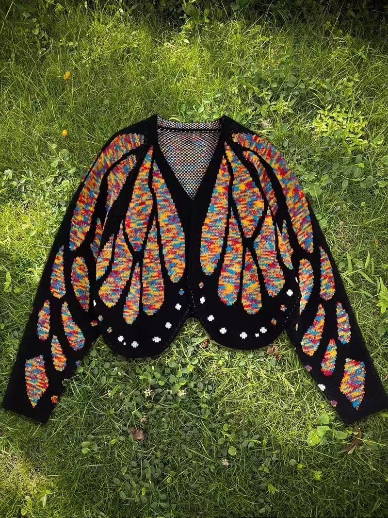 Women's Butterfly Knit Cardigan Sweater - Image 5