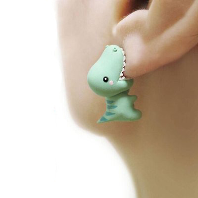 Cute Animal Bite Earrings | 3D Clay Earrings | Cartoon Earrings - Image 2